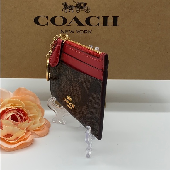 Mini Skinny Id Case In Signature Canvas Im/Brown T - Picture 6 of 16